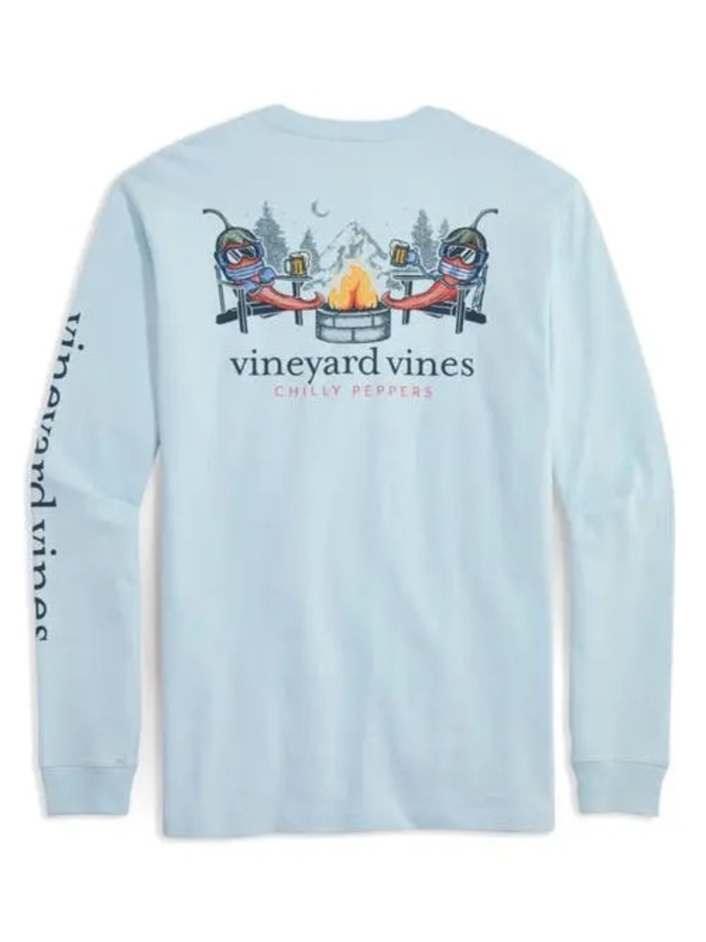 Vineyard Vines Chilly Peppers Long Sleeve Cotton Graphic Pocket T-Shirt *flaw